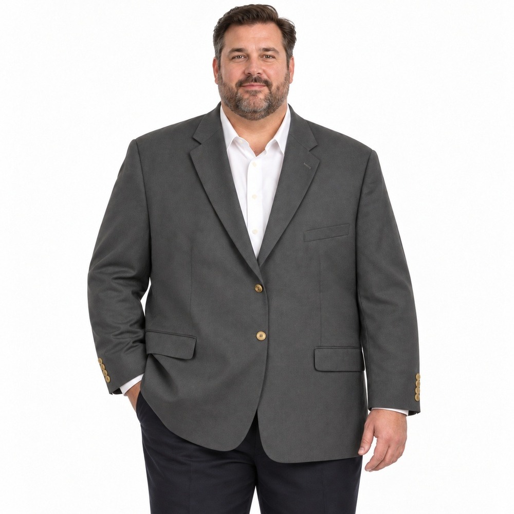 Joseph & Feiss Blazer Men 54 Regular Navy Blue 100% Wool Two Button Sport Coat